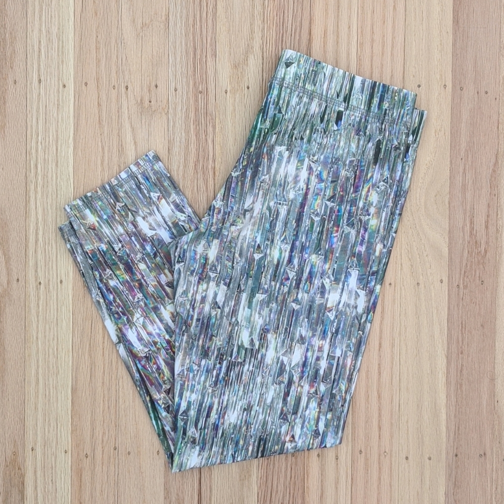 Terez crystal print mid rise crop leggings